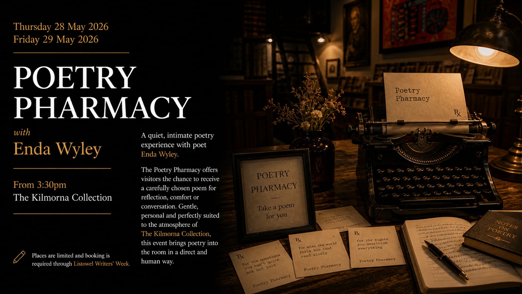 Poetry Pharmacy with Enda Wyley