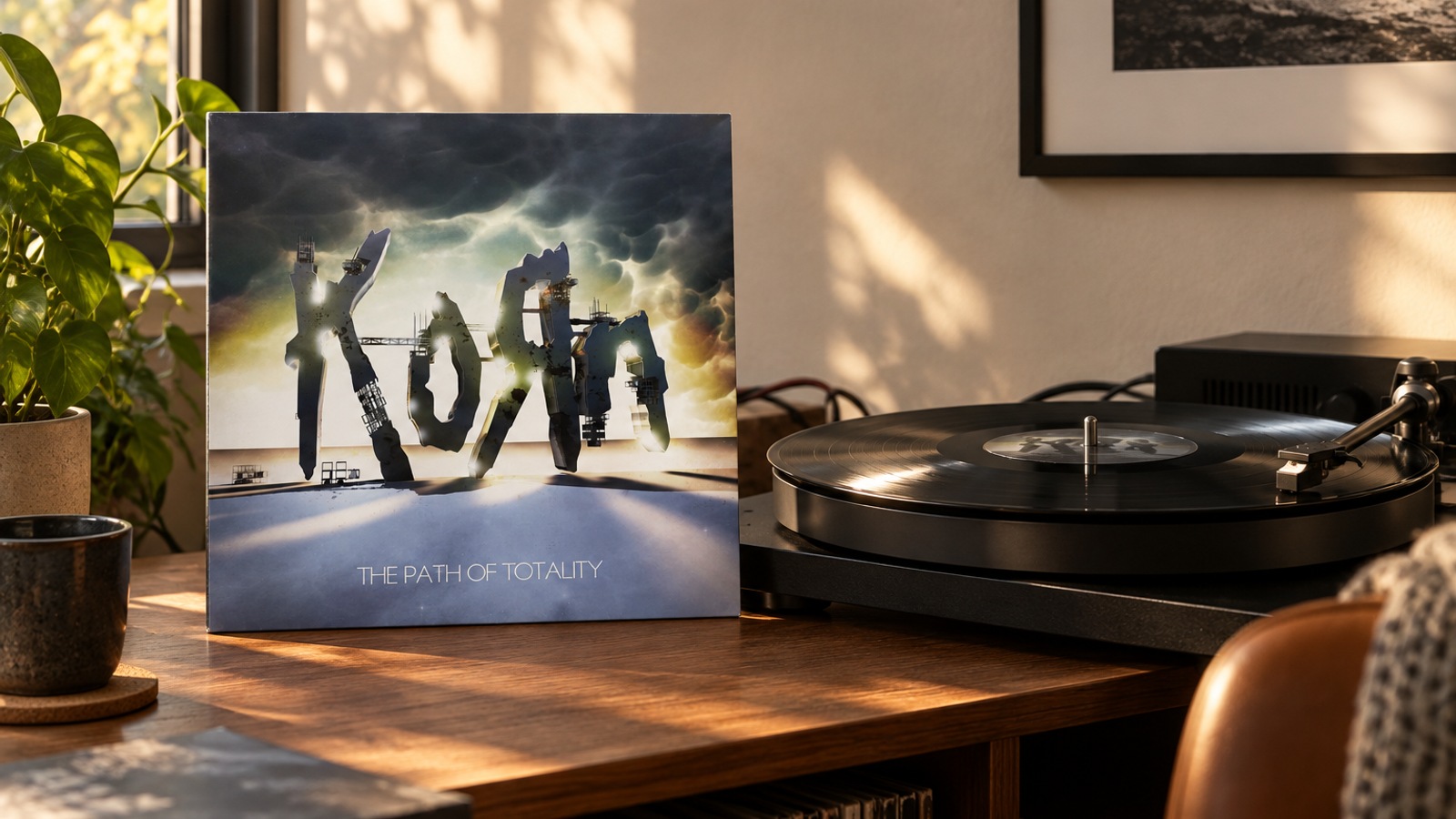 Korn The Path of Totality LP vinyl in an illustrative listening scene