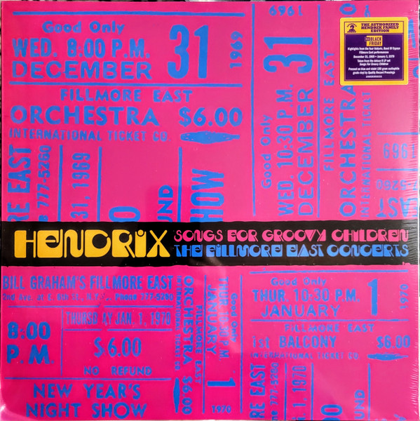 Hendrix - Songs For Groovy Children (The Fillmore East Concerts Highlights) album cover