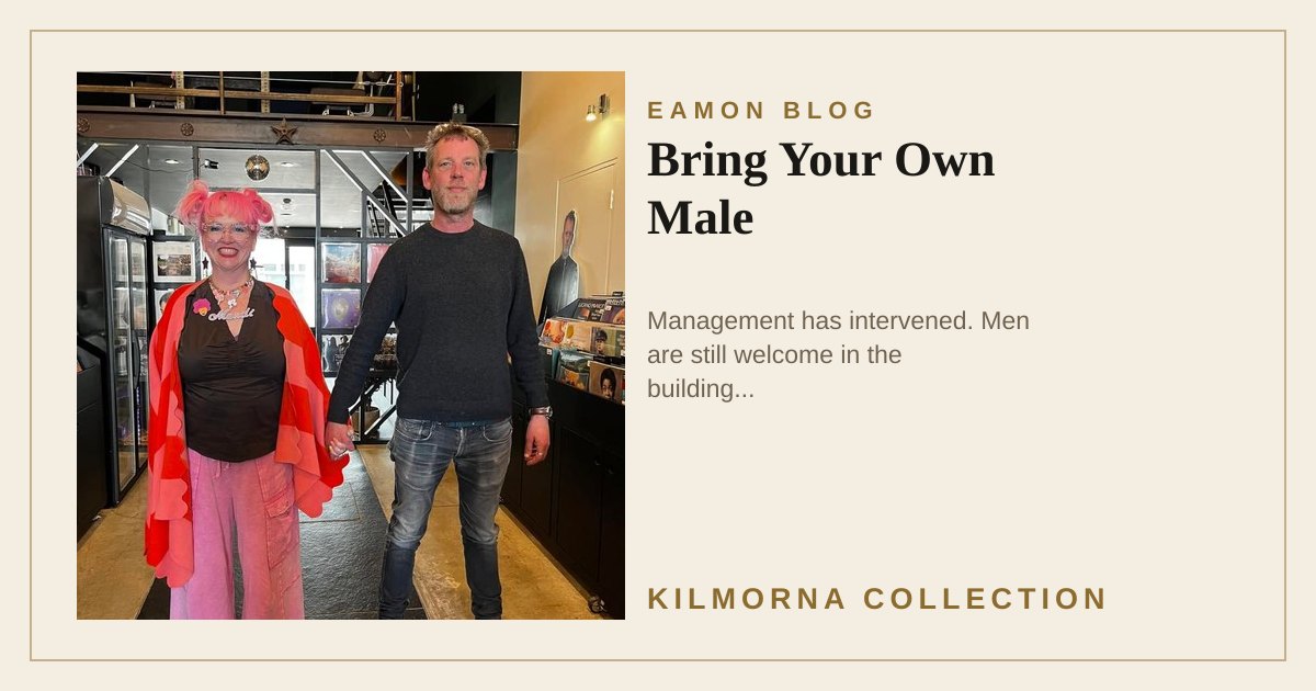 Eamon Lane standing beside a guest in The Kilmorna Collection