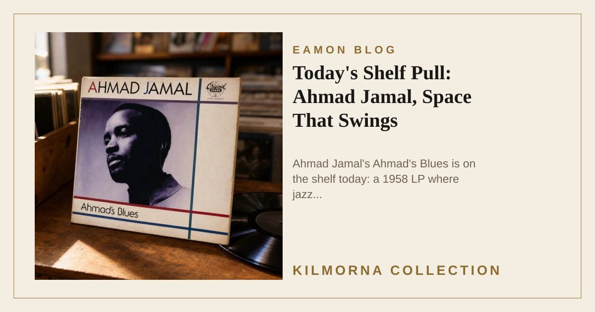 Ahmad Jamal Ahmad's Blues vinyl record staged on the Kilmorna record shop counter