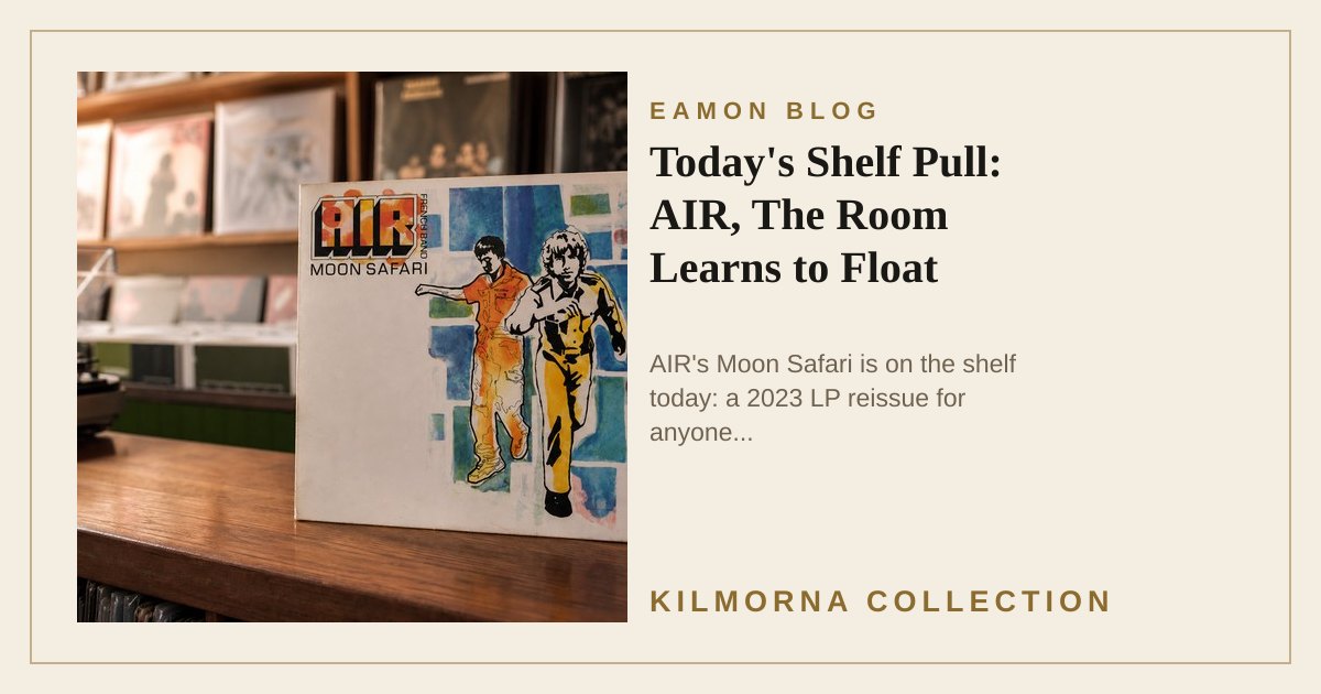 AIR Moon Safari vinyl record staged on the Kilmorna record shop counter