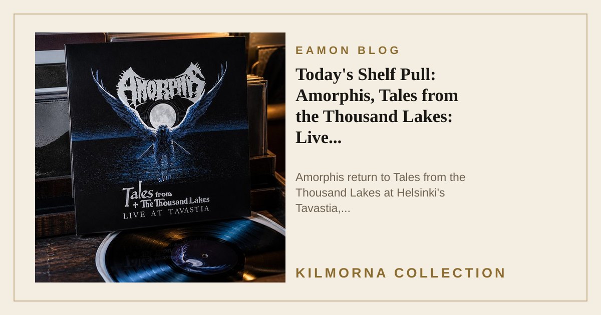 Amorphis Tales from the Thousand Lakes Live at Tavastia vinyl 2LP sleeve standing on a warm record shop counter