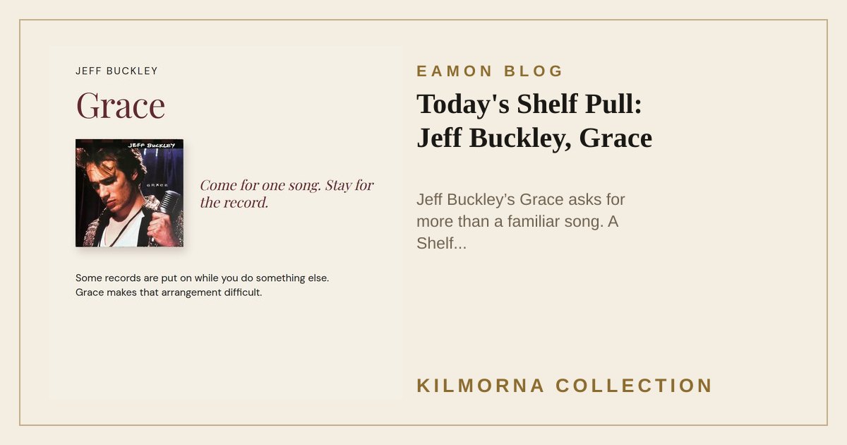 Jeff Buckley Grace LP vinyl in an illustrative listening scene