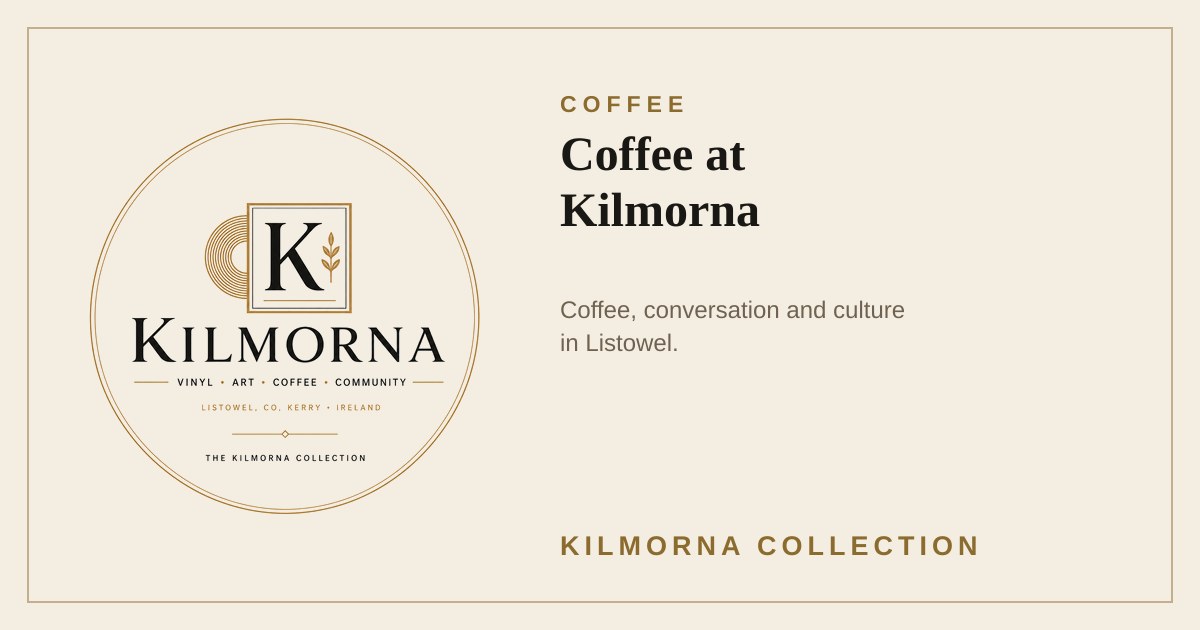 Coffee counter at Kilmorna Collection